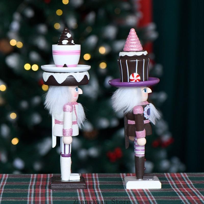 Nutcracker Figurine - คริสต์มาสขนมไม้แรงบันดาลใจ Nutcrackers Figurine Decors,10 นิ้ว Tabletop
