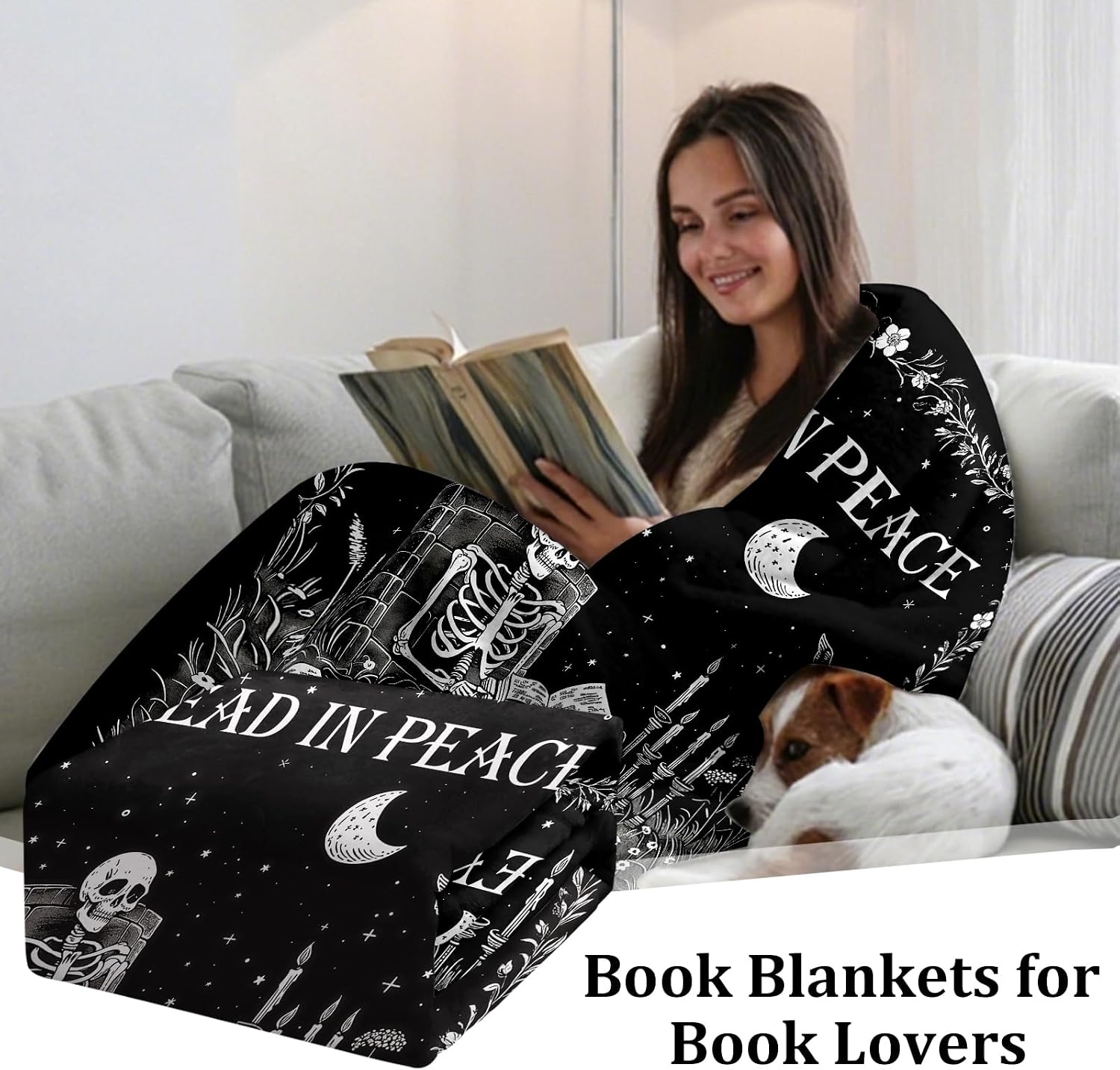 ผ้าห่มลายโกธิคผีอ่านหนังสือ, ผ - Christmas Throw Blanket บทวิจารณ์และราคา