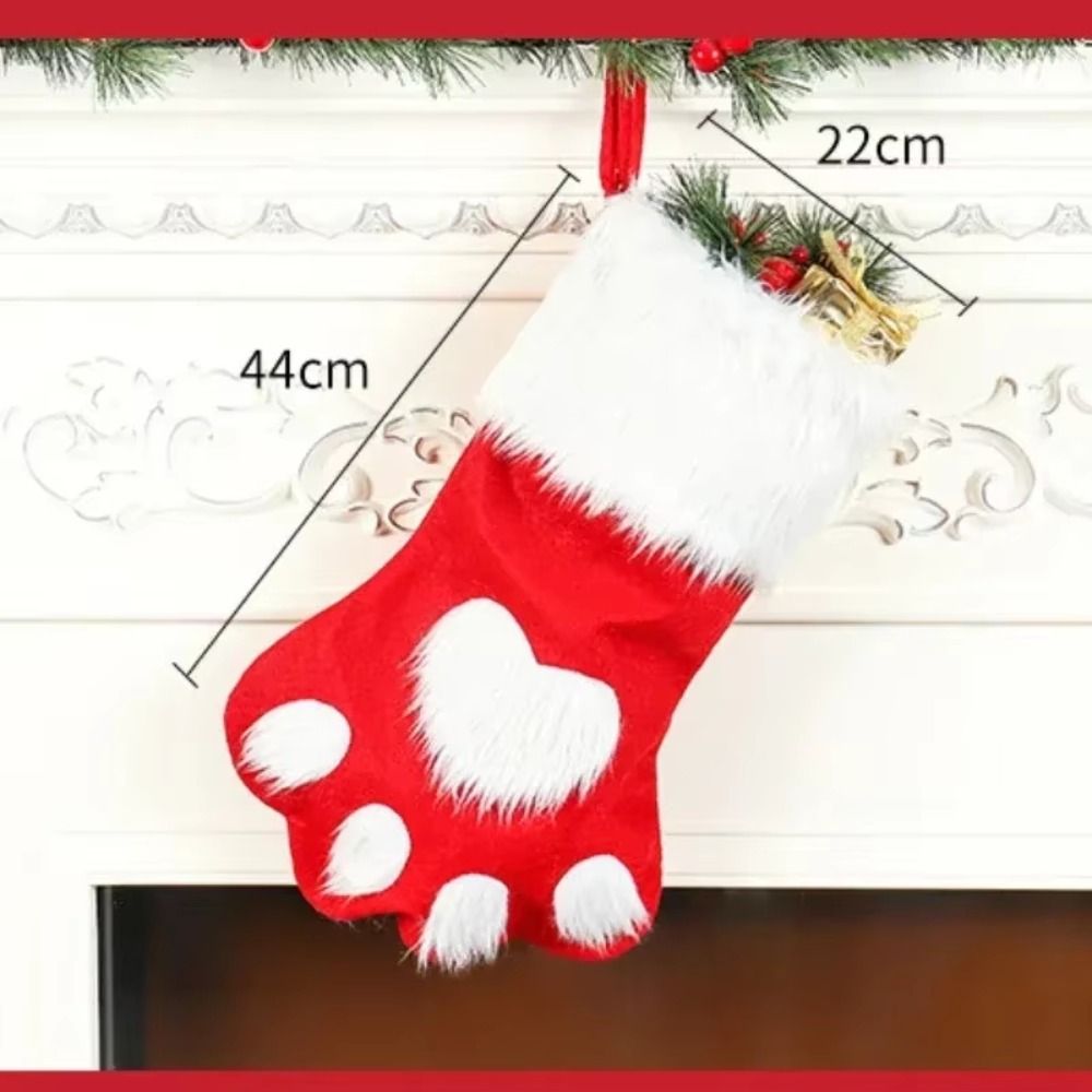 ถุงของขวัญคริสต์มาสทรงอุ้งเท้า - Christmas Stocking Hanging บทวิจารณ์และราคา