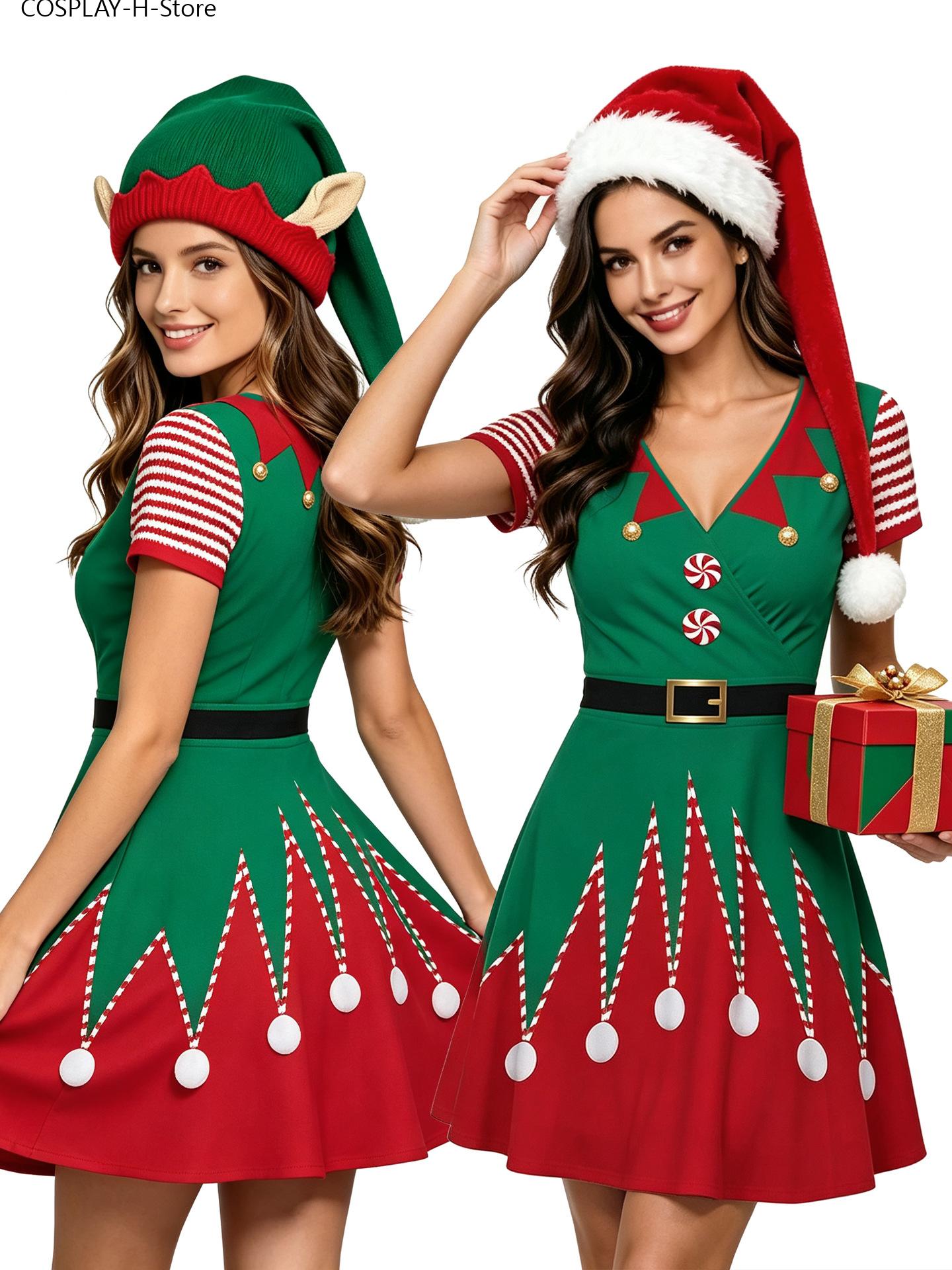 ชุดเดรสเอลฟ์คริสต์มาสสำหรับผู้ - Elf Costume Christmas บทวิจารณ์และราคา